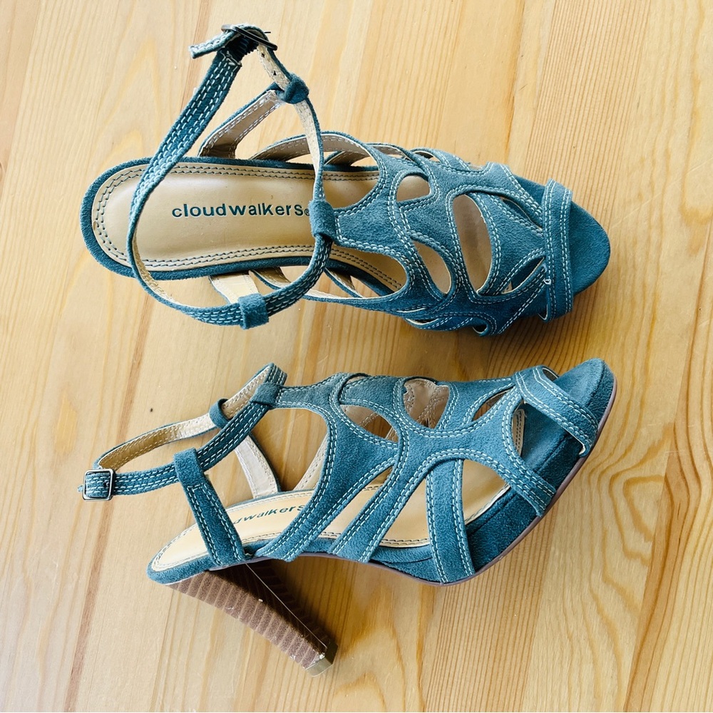 Cloudwalkers Women's Blue Strappy Heels